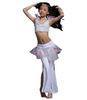 Latin Style 1 Piece Kids White Belly Dance Costumes Set Include Top And Pant