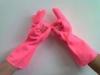 Paste resin Pink household cleaning gloves / ladies gardening gloves