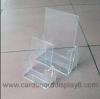 Clear Acrylic Brochure Holder With Silk Screen Printing