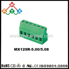 90 degree rising clamp terminal connector Horizontal entry right angle PCB Screw Terminal Blocks 5.08mm