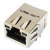Right Angle / Low Profile Rj45 Connector , 1 x 1 Port Telephone RJ45