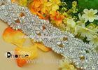 Handmade Pearl Crystal Rhinestone Beaded Trim For Wedding Dress