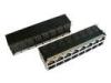 Gigabit Circuit Stacked RJ45 Modular Jack , W/LED'S Shielded Stecked RJ45 2 X 8