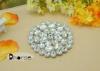 Sew On Diamante Round Flower Beaded Rhinestone Applique For Wedding Dresses