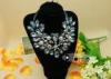 Black Bling Chunky Crystal Beaded Collar Necklace For Party Dress