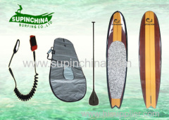 Wooden sup boards / white rail standing paddle board paddle board fishing