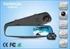 2CH Chanels Black Box Car DVR Rearview Mirror 1080P + 720P with GPS