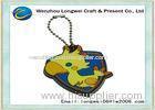 2D bird tag pattern soft PVC keychain/rubber keychain as customized decoration