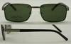 Blue / Green Metal Square Eyeglass Frames With Clip On Sunglasses For Mens