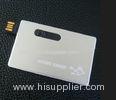 Silver Metal 8GB 16GB 32GB Business Card USB Flash Drive , 10-25mb/s Read