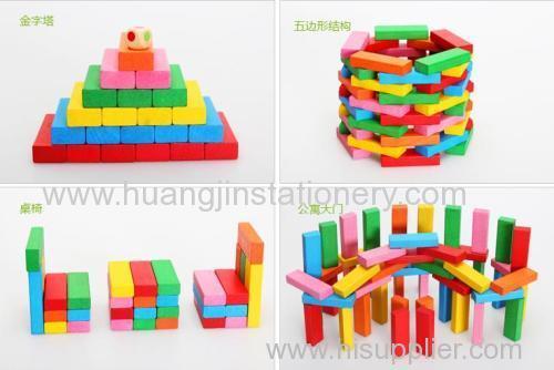 54pcs / wooden/ colorful / folds happily