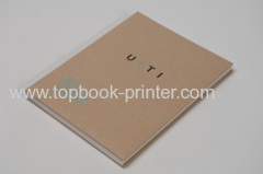 Unique three-layer kraft paper sponge matt lamination gold stamped cover hardcover book printing or binding