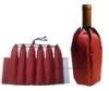 Non-toxic insulated promotional red portable wine cooler bags of nylon / taffeta