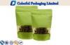 Zipper Sealed CMYK / Pantone Matte Black Stand up Pouch For Tea Packing