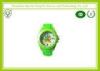 Sweet Europe Style Carton Kids Green Watches Water Resistant For Indoor / Outdoor