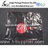 Printed zipper Patch Handle Bags Plastic packing bag black polybag for Shopping