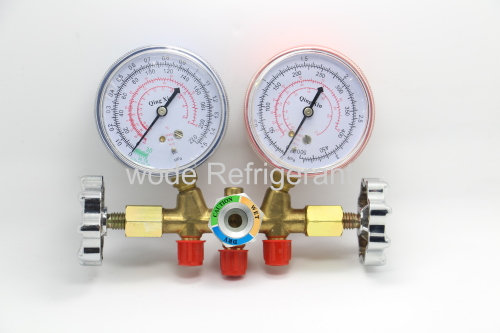 4 way manifold gauge/manometer/refrigerant gauge