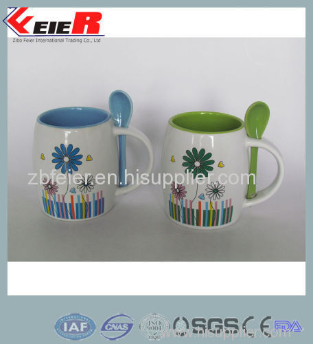 ceramic mug with spoon