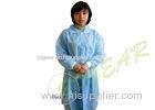 Shirt / Knit Collar Lab Gowns , Polypropylene Fabric Disposable Dental Surgical Gowns