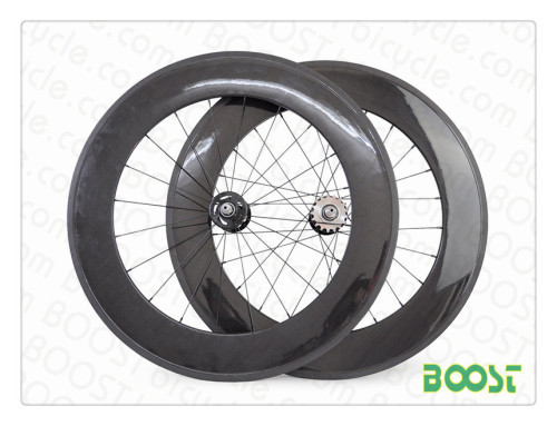 lightweight carbon wheels,Full carbon track bike wheelset,U shape design,23mm width 88mm depth carbon clincher wheels.