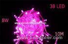 Flexible Transparent Pink Rubber Wire Multi Color LED String Light / LED Fairy Light