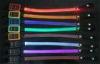 Adult LED Pink Glow Bracelets , PVC Light Guide & Nylon Reflective Lighted Arm Belt