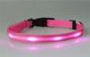 Comfortable Pink LED Flashing Pet Collar Safety Necklace / Light Up Collars For Dogs