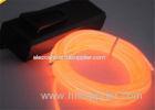 Fluorescent Orange Color EL Lighting Wire 0.9 , 1.2 , 1.5 , 2.0 , 2.3mm Diameter Round