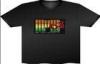 DJ Dance Electroluminescent Products Black T-Shirt With EL Equalizer PanelLighting