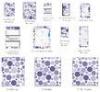 Mixed Navy Dots Spiral Bound Index Cards , 4x6 colored index cards