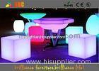 Wireless Remote Control illuminated bar furniture , Waterproof LED round bar stool