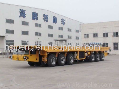 120T Self-propelled Heavy-duty Hydraulic Flatbed Truck Trailer