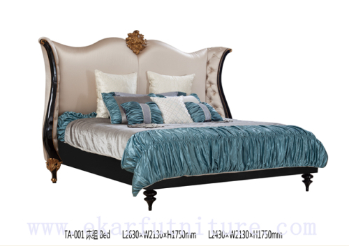 Bedroom furniture king bed wooden bed