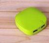 4400mAh Green Plastic Power Bank Rechargeable Mobile Charger