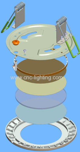 3W 0.06kg super thin side emitting round LED cabinet light with UL approved driver