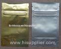 Aluminum Foil Zip Lock Bag Plastic Seeds Packaging , Golden / Silver
