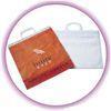 Eco - friendly Shopping Plastic Handle Bag With Hard Loop , Snap Button