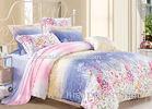 Warm Floral Pattern Lyocell Bedding Sets Green Printed , Comfort And Cool