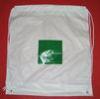 White Lightweight Plastic Drawstring Backpack Bags For Mobile Phone / Handphone