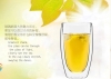 Double layer heat resistant glass cup