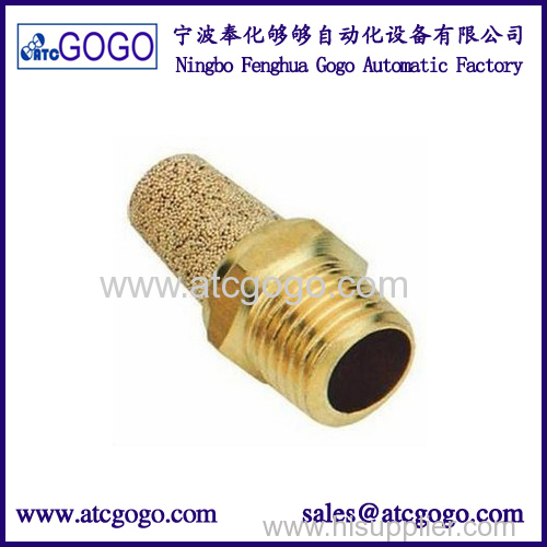 high quality screw connector pneumatic muffler brass fitting for solenoid valve 1/8 1/4 3/8 1/2