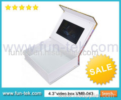 Custom Branding 4.3 Inch LCD Video Box Packaging for Company Brochures