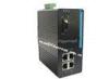 4-Port To 1-Port Industrial Fiber Media Converter Full / Half Duplex