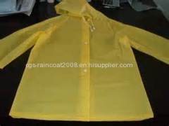 Resuable Long PVC Raincoat Buttons and Pockets
