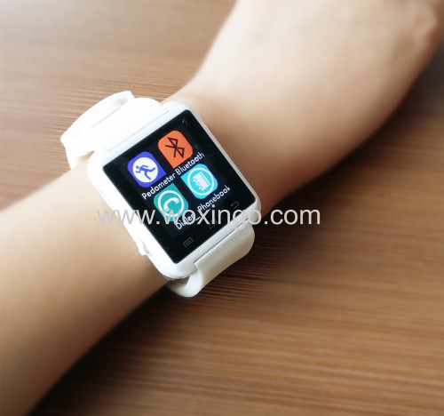 Red Android smart watch 