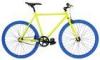 Male / Female Yellow Steel Frame Fixed Gear Bikes With Riser Handle Bar