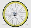Yellow Custom Bicycle Parts , Flip Flop Fixed Gear Bike Wheel Set