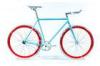 Customized 700C Chromoly Frame Blue Single Speed Fixie Bikes For Women / Men