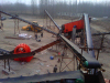 Crawler mobile crusher station aggregate cone transport conveyors