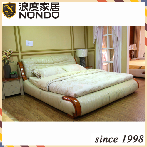 Leather bed soft bed